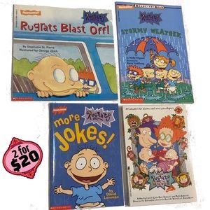 🎉2/20 Set of 4 Rugrats Books Bundle Illustrated Storybooks Jokes Early Readers